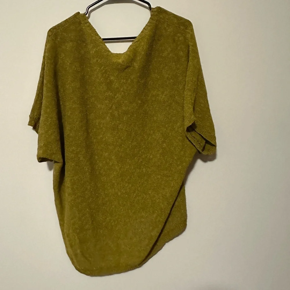 Eileen Fisher Mélange Linen Grain V-Neck Oval Top Size small sweater - Picture 7 of 7
